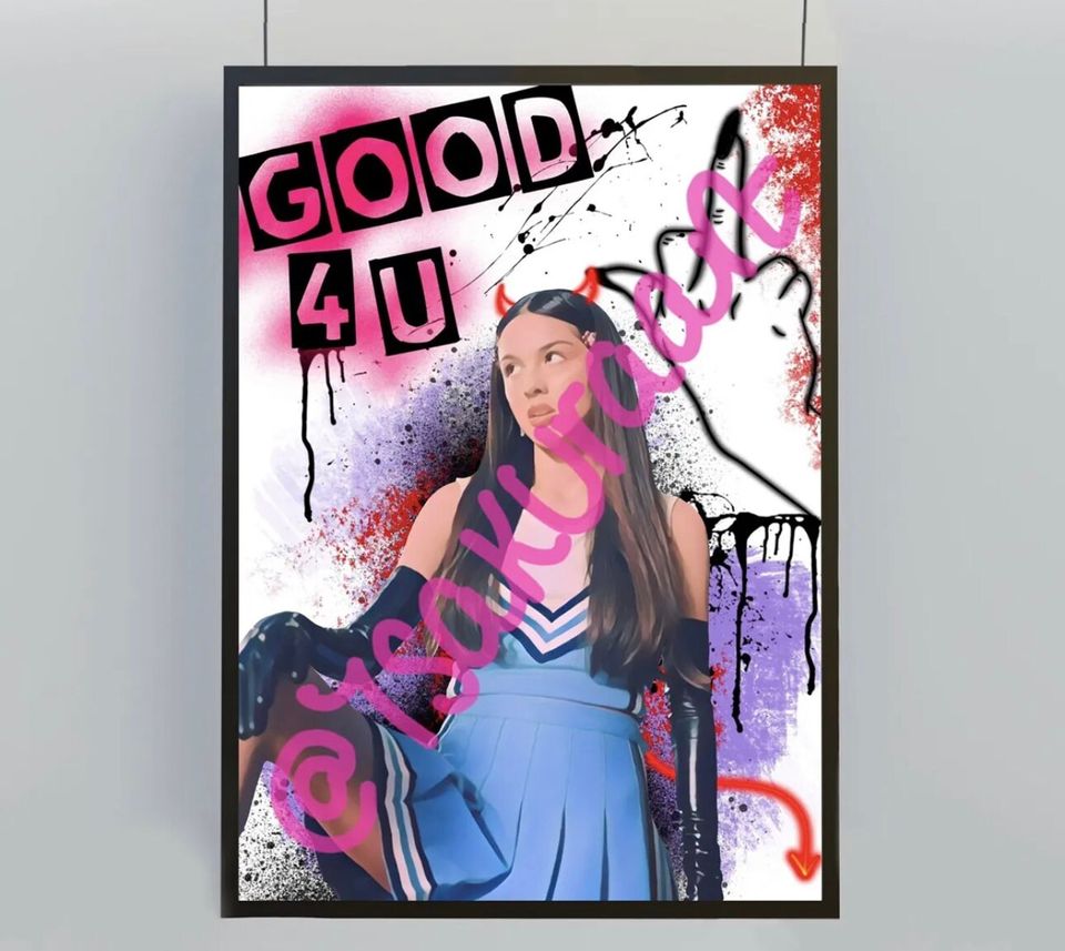 Olivia Rodrigo Inspired Art Poster Designed &amp; Sold By Dmitry Plotnikov