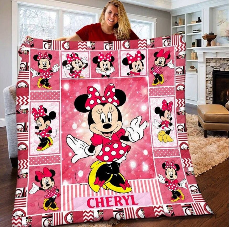 Minnie Mouse Fleece Blanket, Minnie Mouse Blanket, Minnie Mouse Baby ...