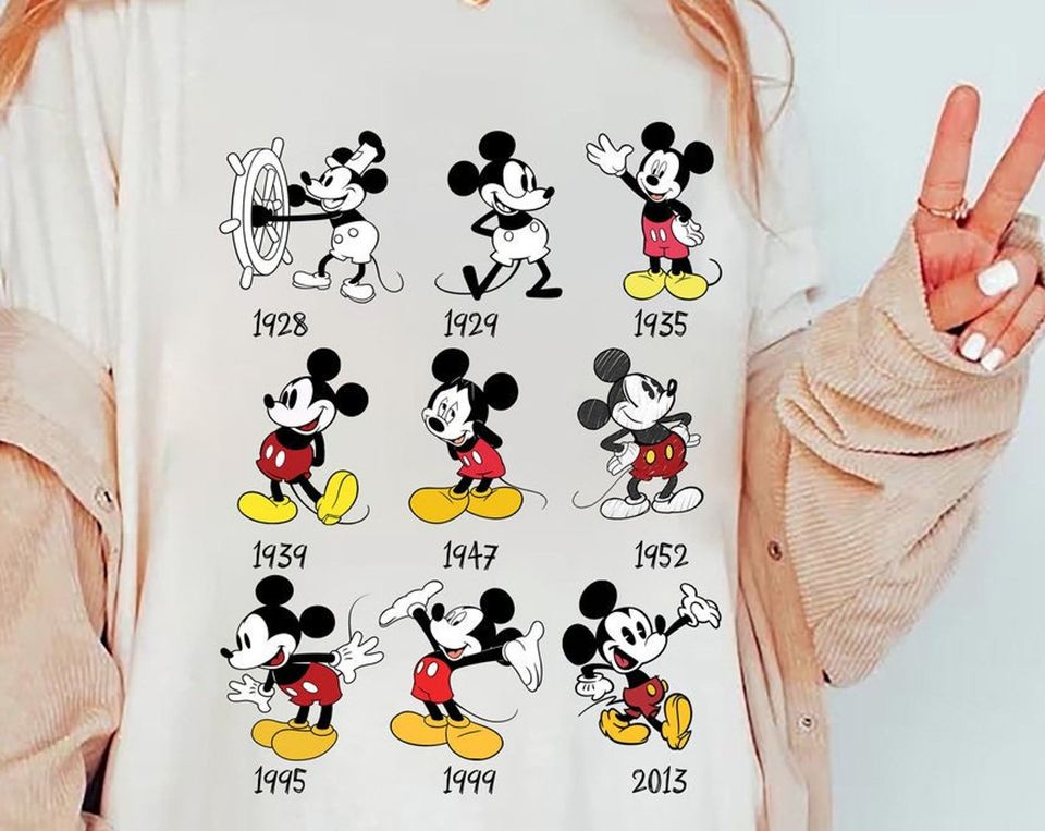Retro Disney 1928 Mickey Mouse Baseball Jersey Shirt Disney Mickey