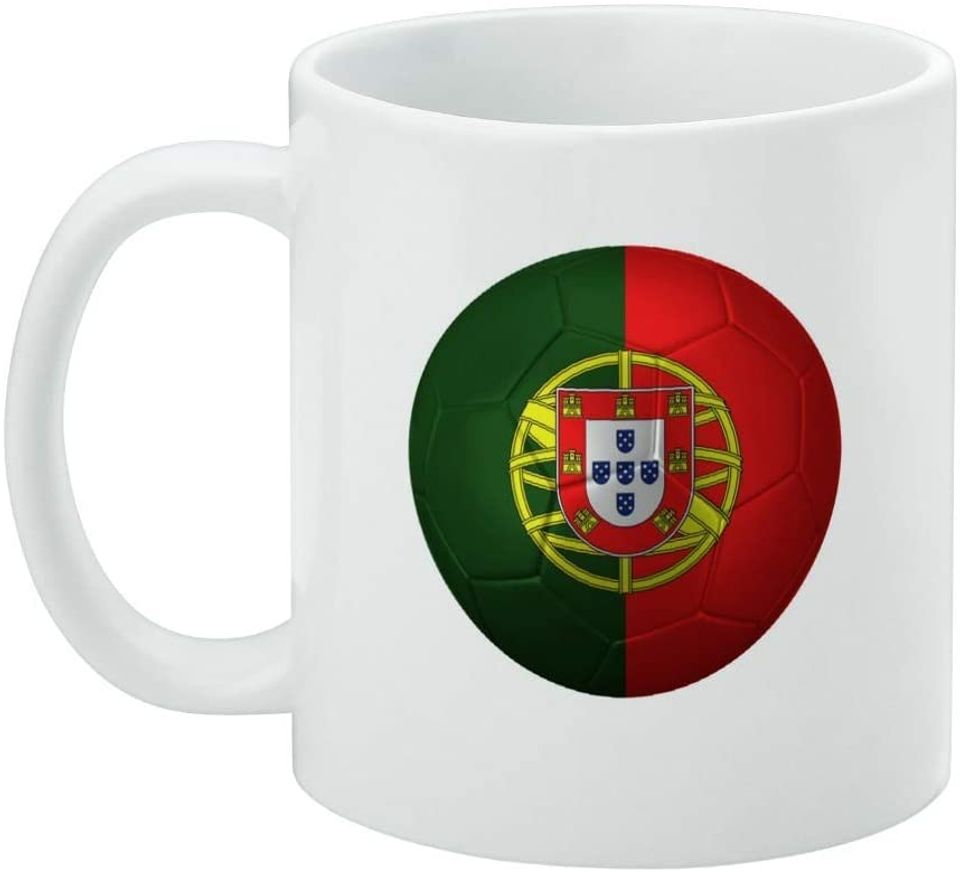 Discover Caneca de Cerâmica Clássica Futebol com Bandeira de Portugal