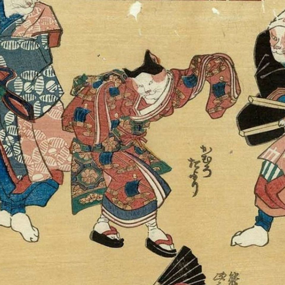 Discover Manta De Anime Japonesa Gato Samurai Anthropomorphic