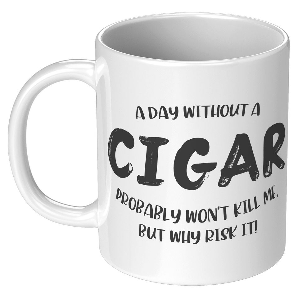 Discover A Day Without A Cigar Mug Caneca De Cerâmica Clássica Charuto Cubano